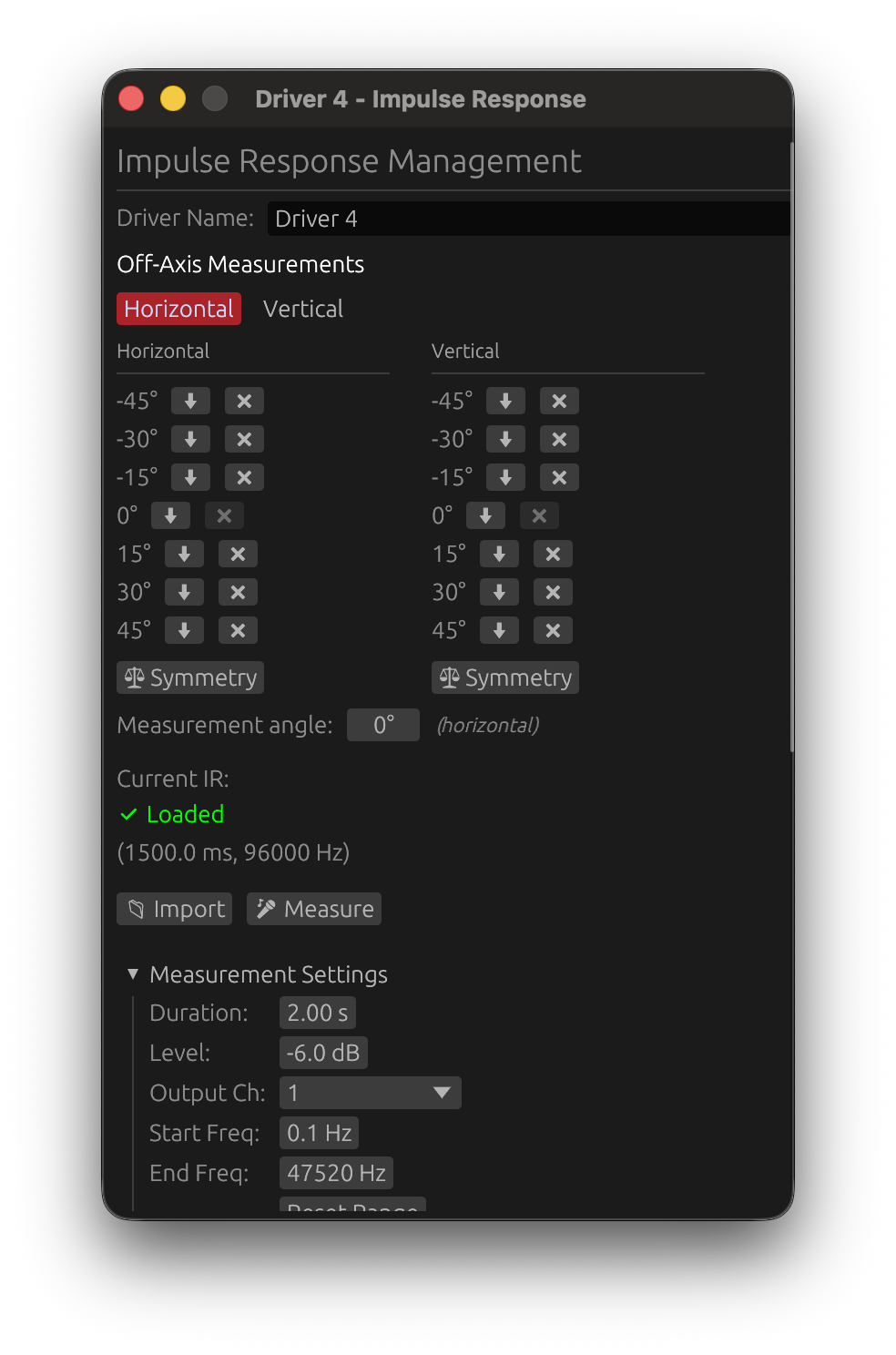 IR Management Window