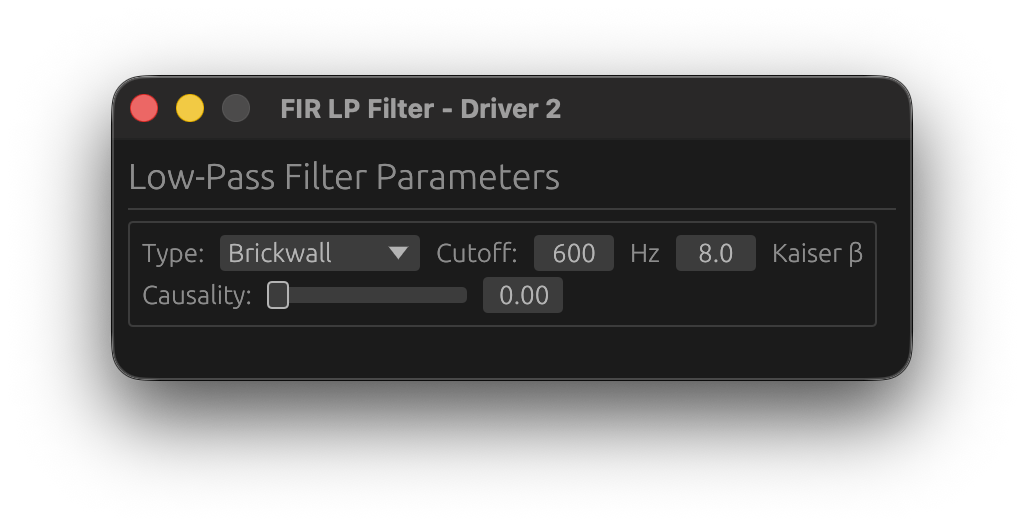FIR Low-Pass Configuration