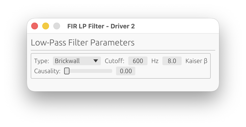 FIR Low-Pass Configuration
