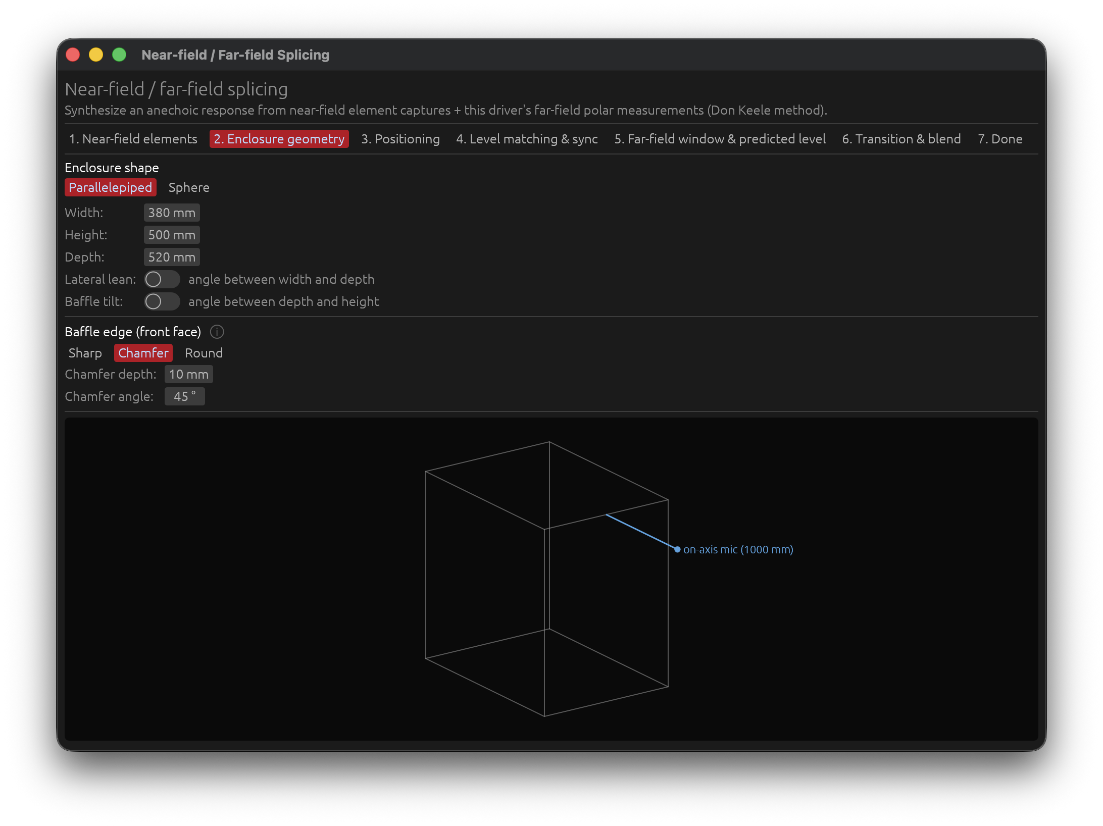 Step 2 — Enclosure geometry
