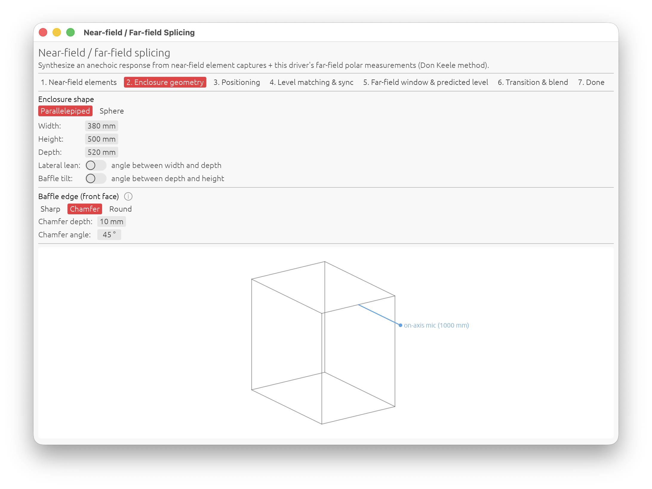 Step 2 — Enclosure geometry