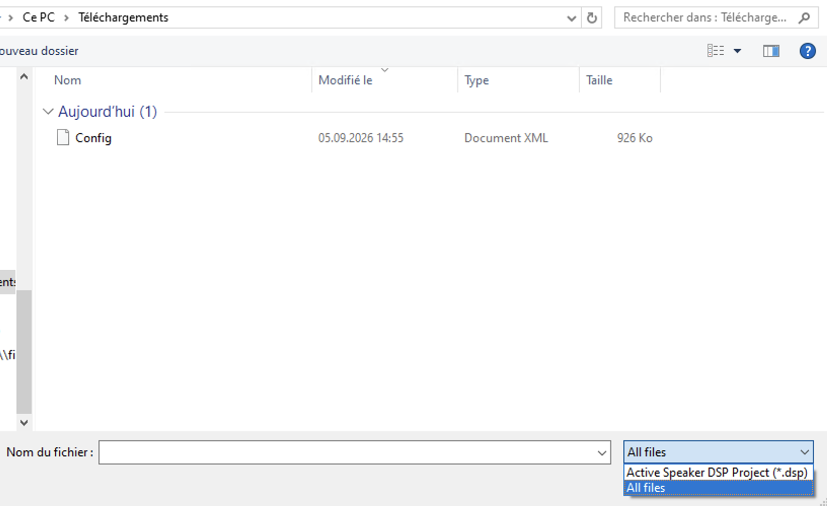 All files filter