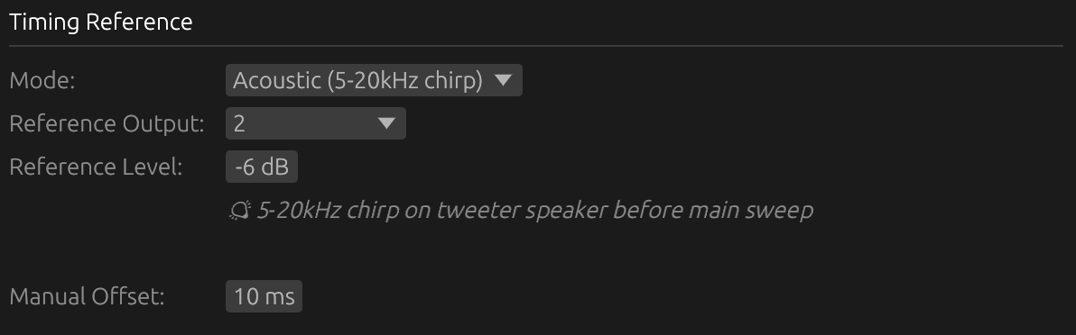 Timing Reference Settings