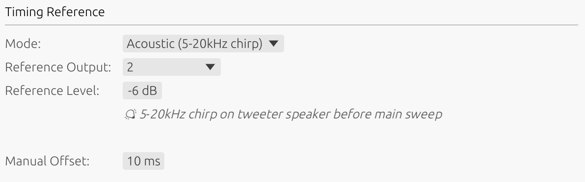 Timing Reference Settings