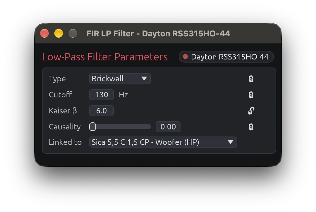 FIR Low-Pass Configuration