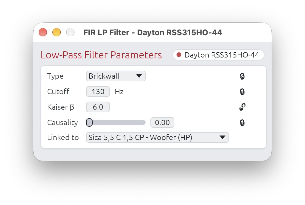 FIR Low-Pass Configuration