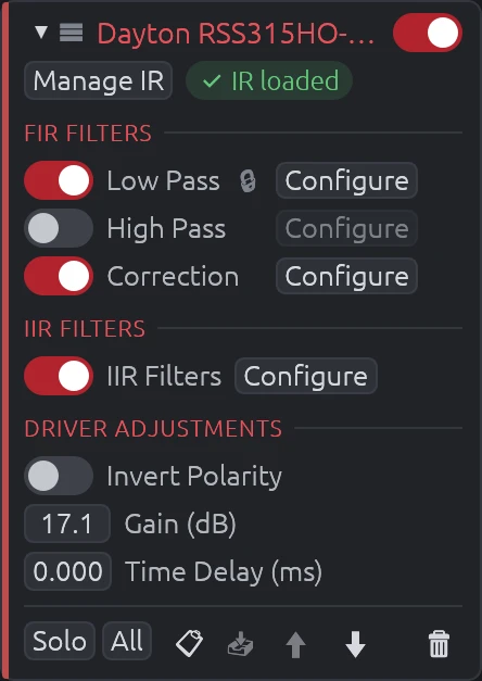 Driver Parameters