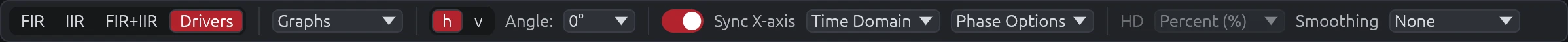 Graph Toolbar - Loudspeaker Design Mode