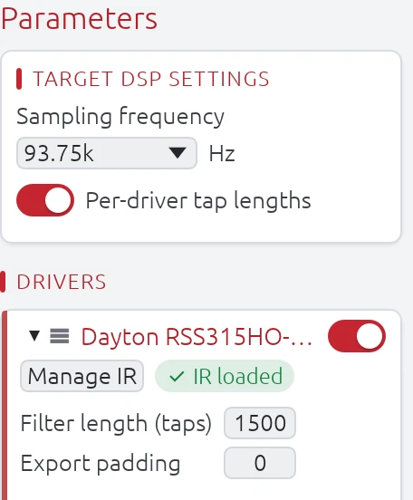 Per-Driver Tap Lengths Enabled