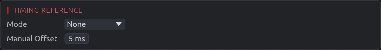Timing Reference Settings