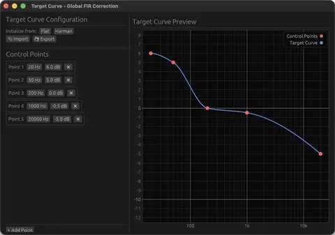Custom target curve editor.